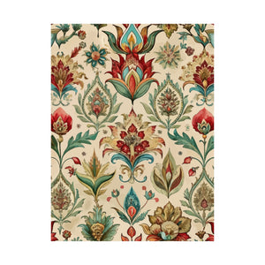Folk Floral Pattern, Mughal Inspired 04 - 18 in x 24 in Matte Poster