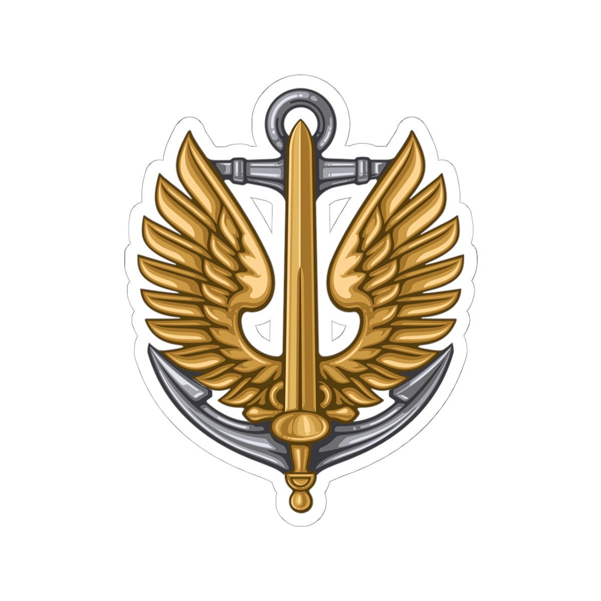 Ukrainian Marine Corps - 3" x 3" Kiss-Cut Sticker