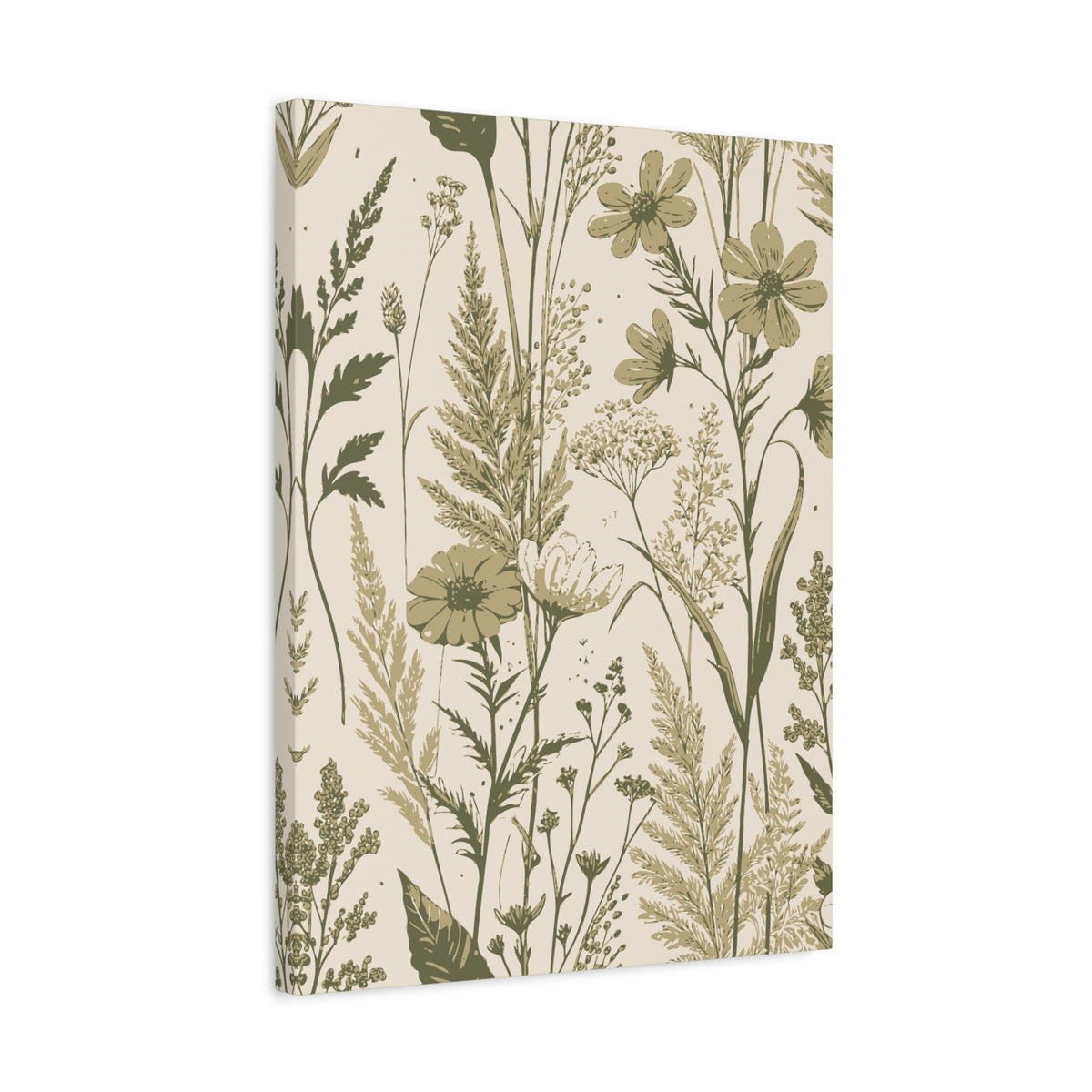 Wildflowers Pattern 161 - 18 in x 24 in Matte Canvas, Stretched, 1.25 in