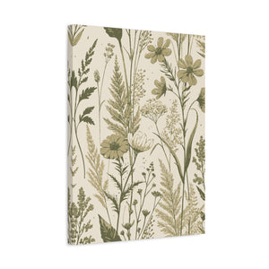 Wildflowers Pattern 161 - 18 in x 24 in Matte Canvas, Stretched, 1.25 in