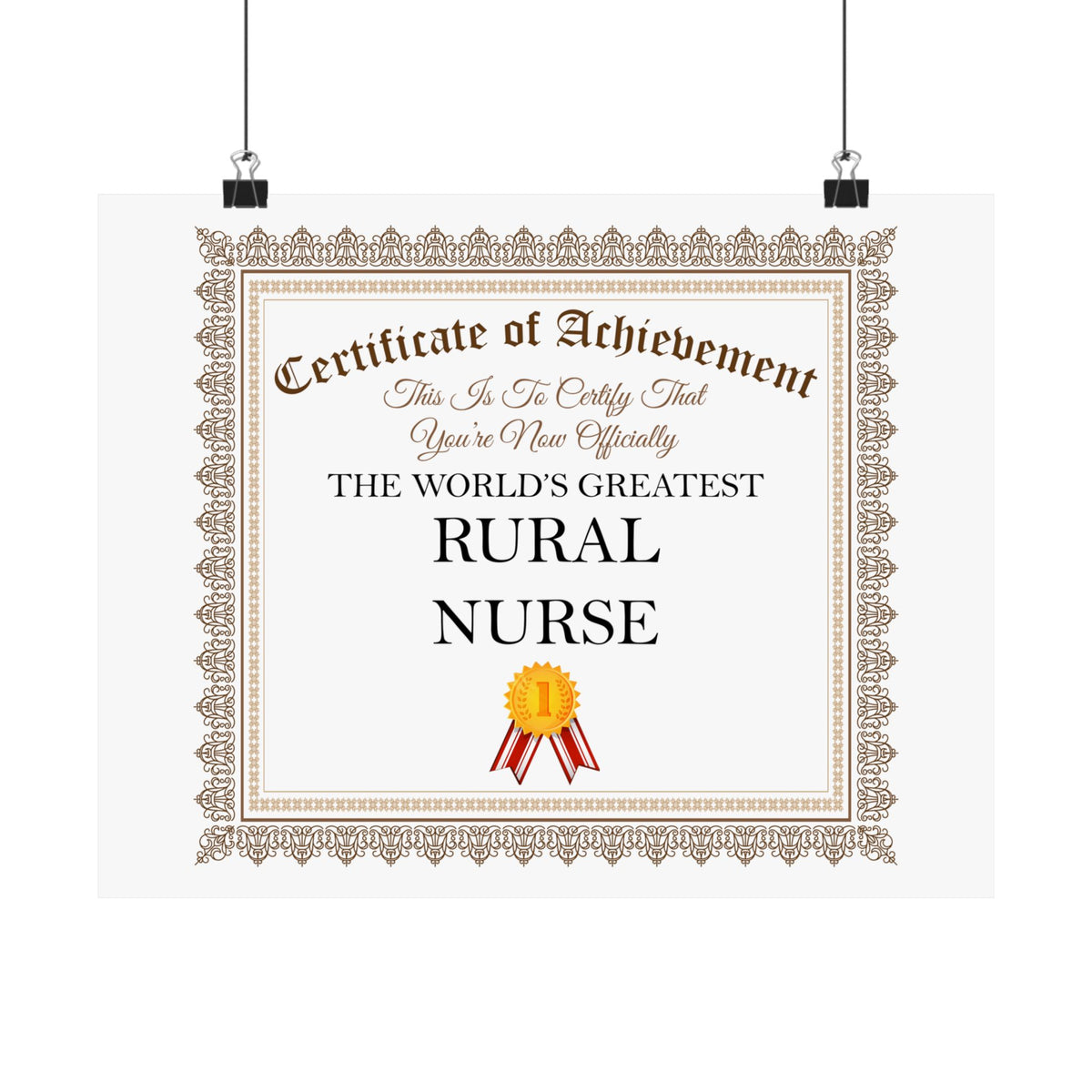 World's Greatest Rural Nurse - 14 in x 11 in Matte Poster