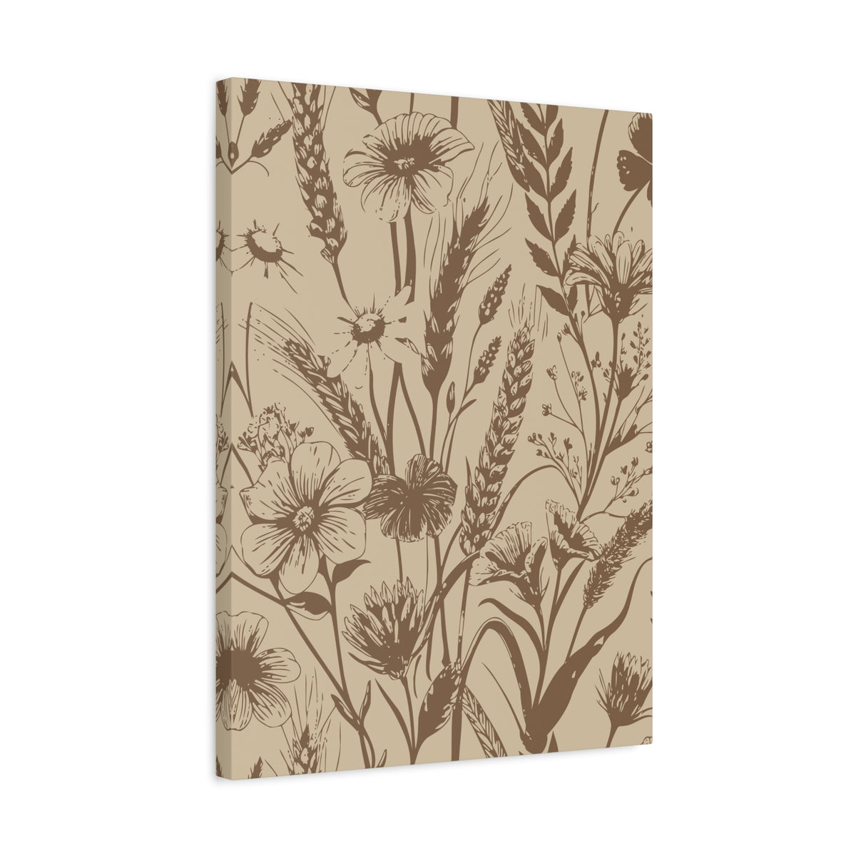 Wildflowers Pattern 173 - 18 in x 24 in Matte Canvas, Stretched, 1.25 in