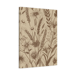 Wildflowers Pattern 173 - 18 in x 24 in Matte Canvas, Stretched, 1.25 in