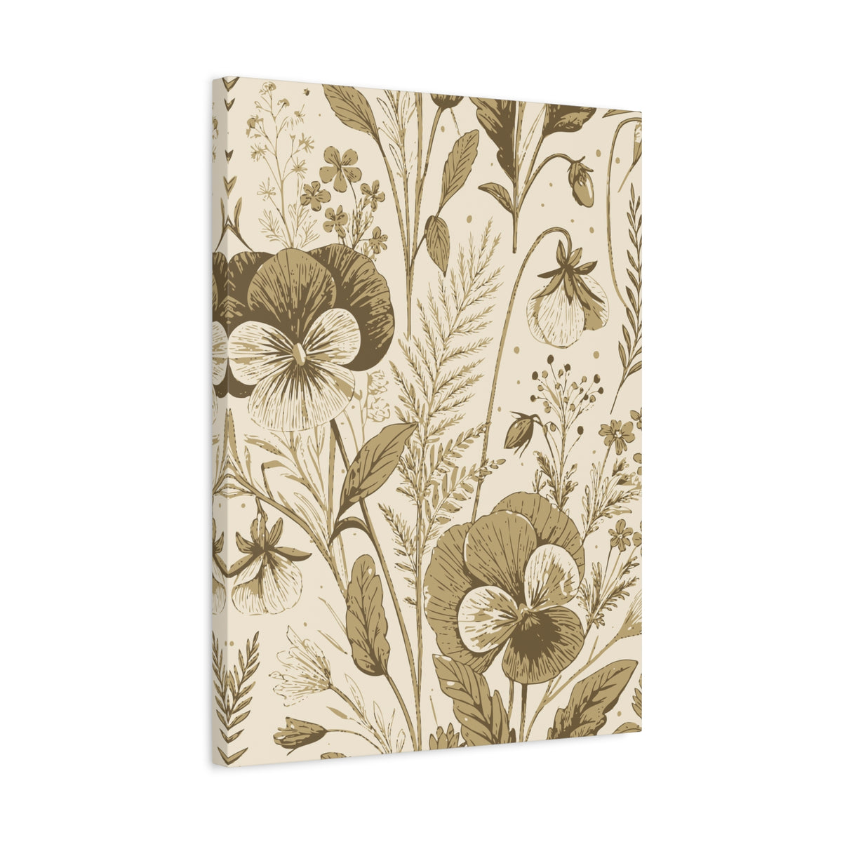 Wildflowers Pattern 009 - 18 in x 24 in Matte Canvas, Stretched, 1.25 in