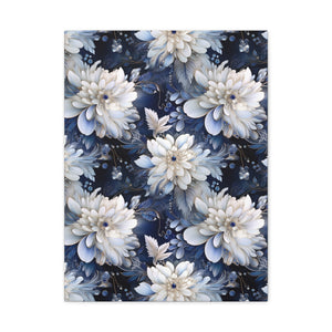 Nocturnal Bloom Pattern 009 - 18 in x 24 in Matte Canvas, Stretched, 1.25 in