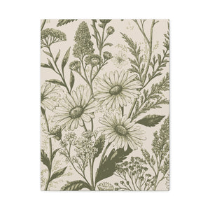 Wildflowers Pattern 158 - 18 in x 24 in Matte Canvas, Stretched, 1.25 in