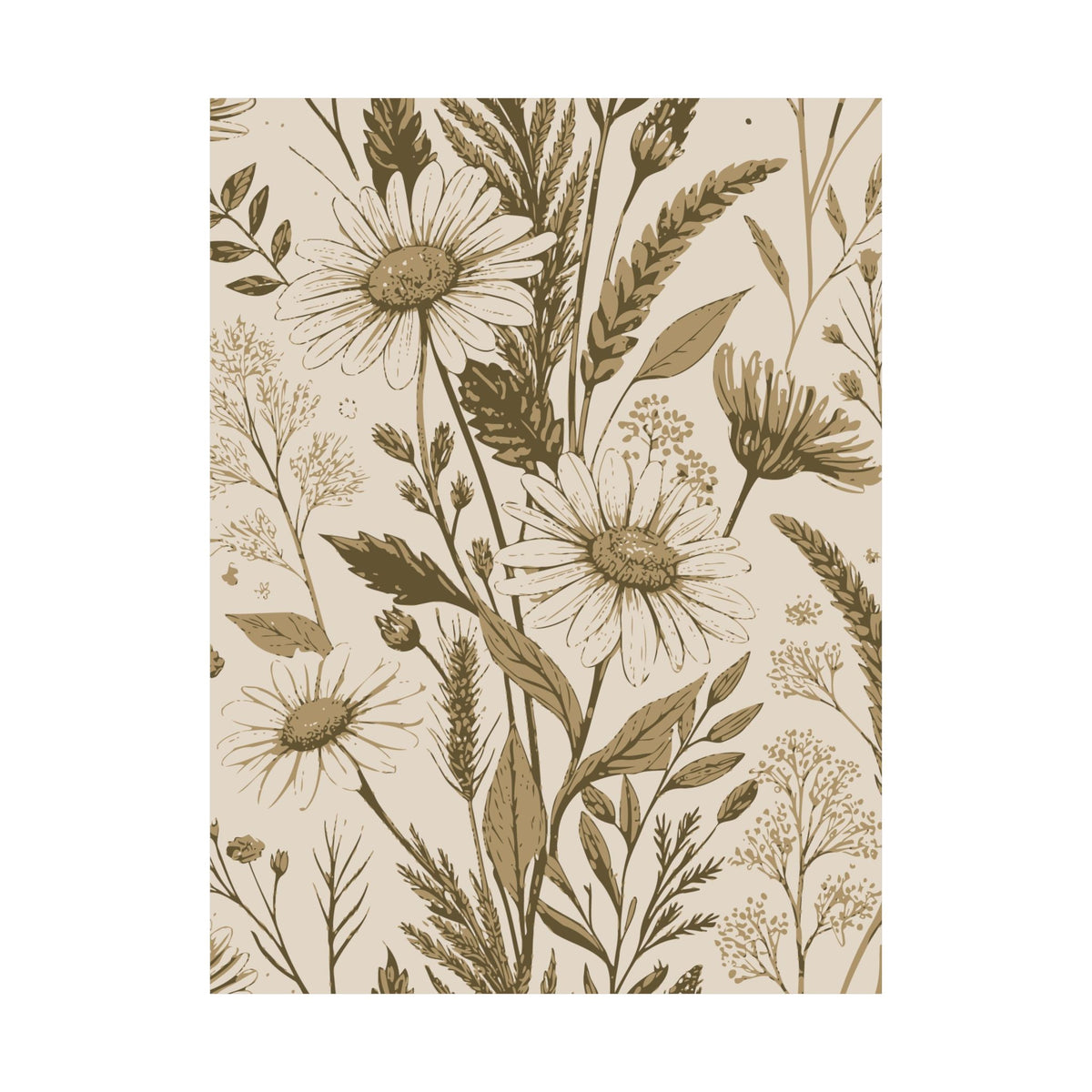 Wildflowers Pattern 011 - 18 in x 24 in Matte Poster