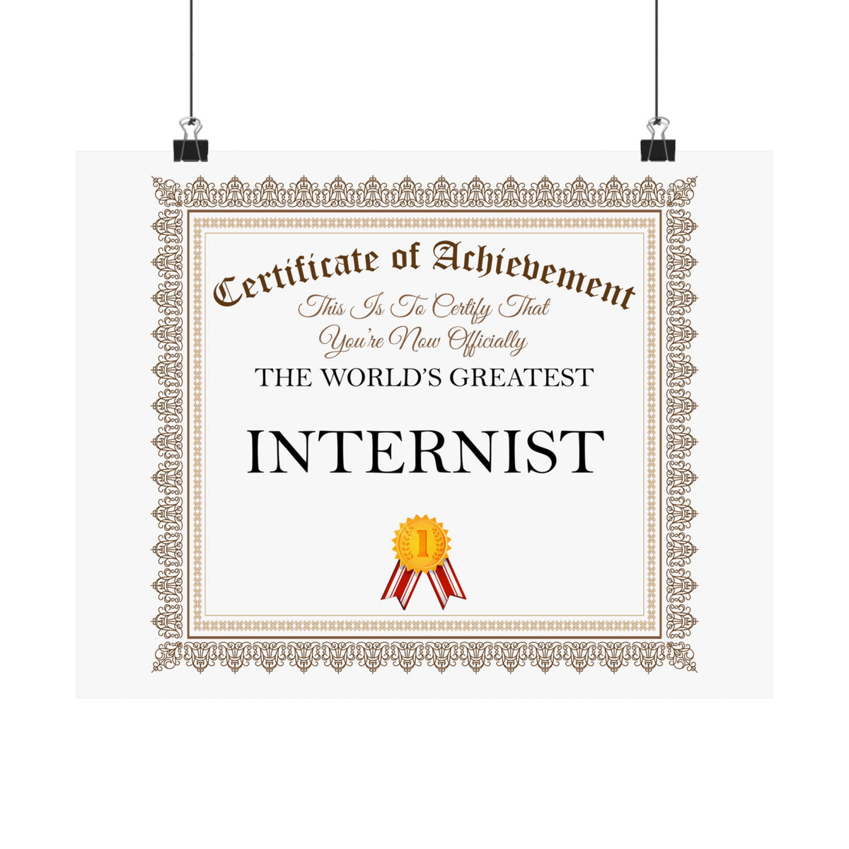 World's Greatest Internist - 14 in x 11 in Matte Poster