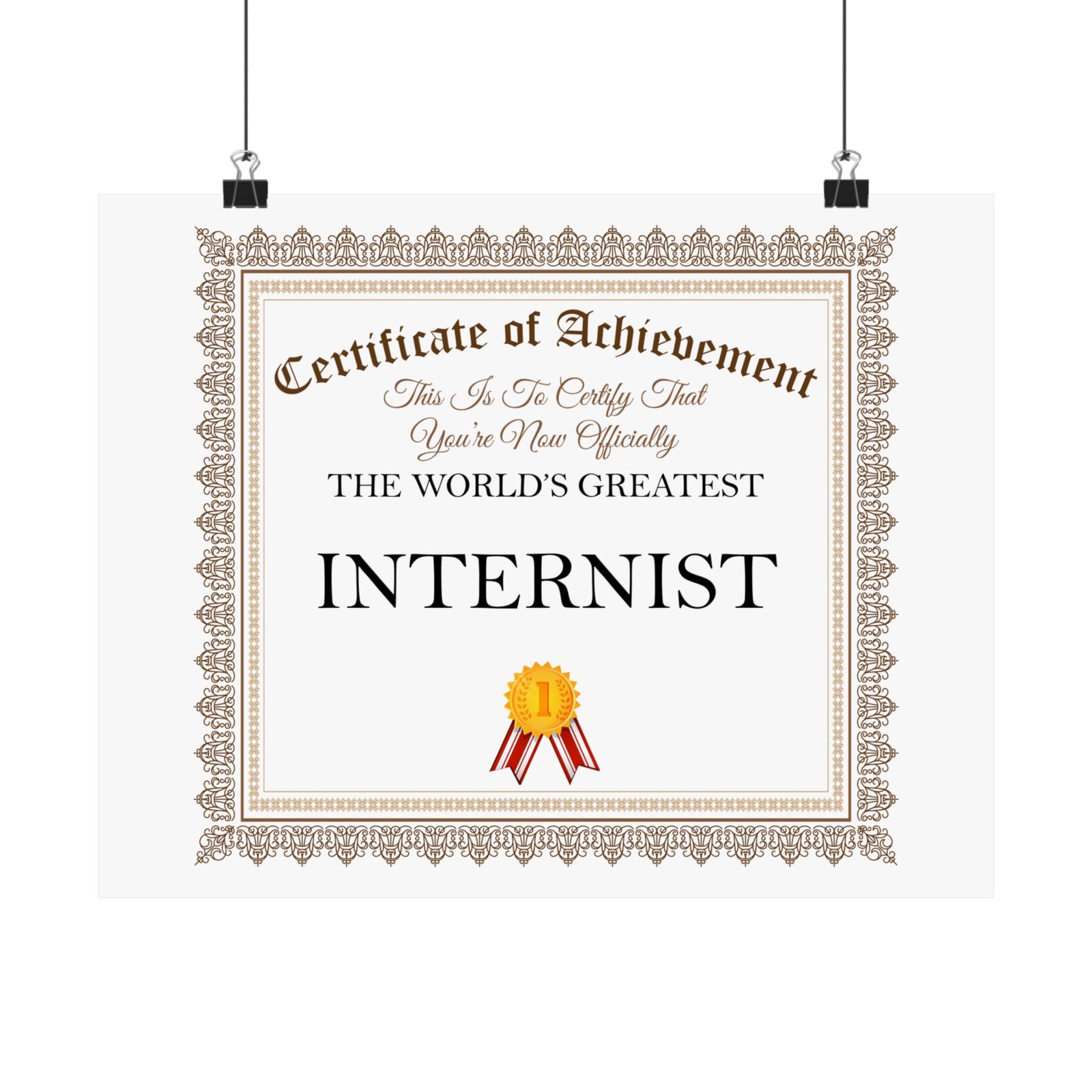 World's Greatest Internist - 14 in x 11 in Matte Poster