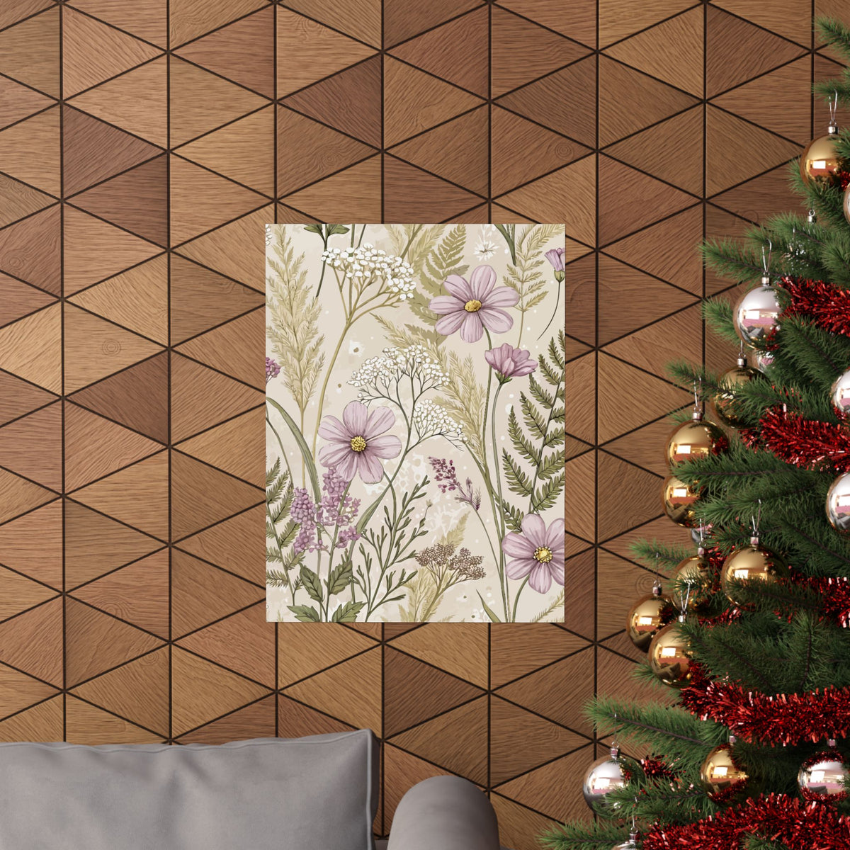 Wildflowers Pattern 090 - 18 in x 24 in Matte Poster