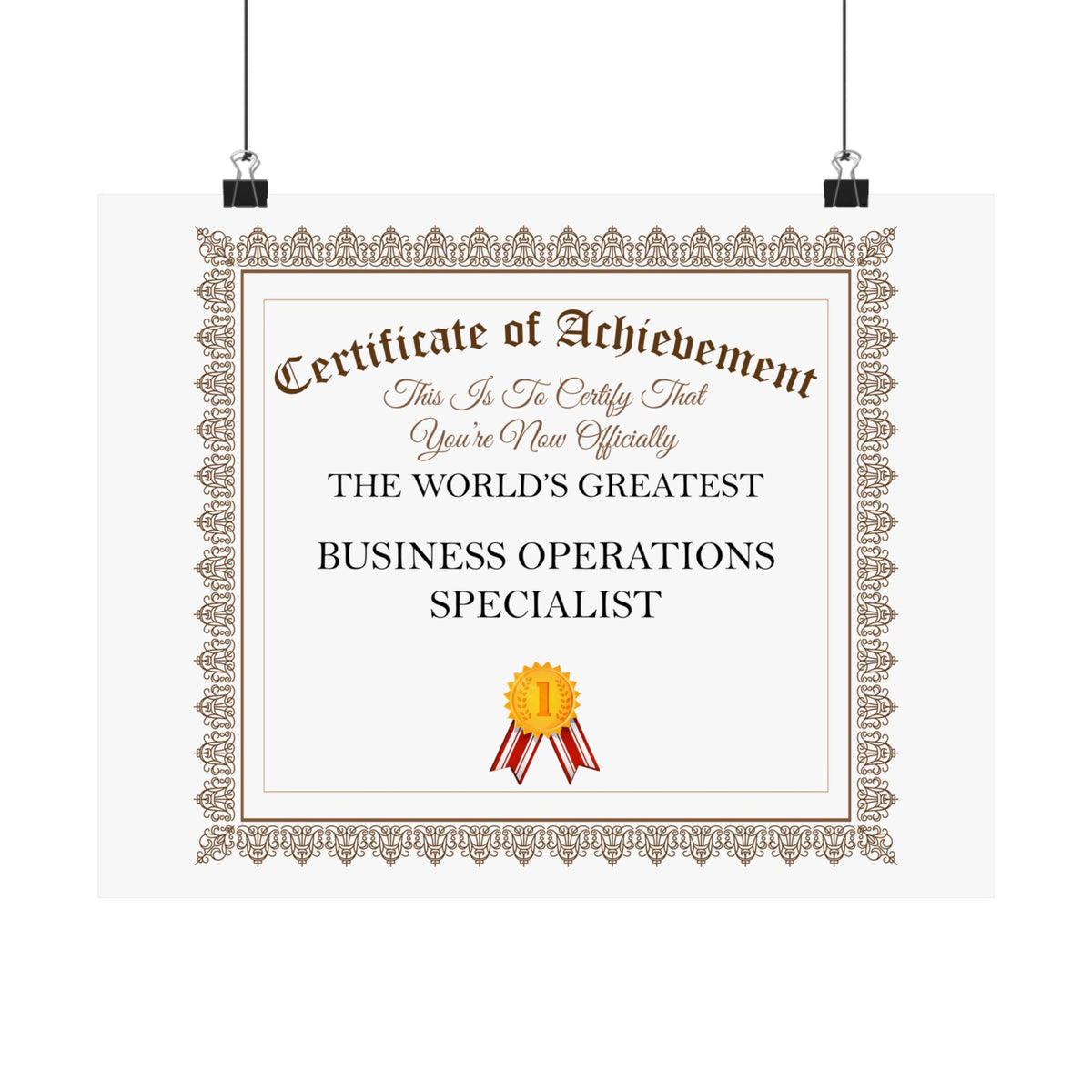 World's Greatest Business Operations Specialist - 14 in x 11 in Matte Poster