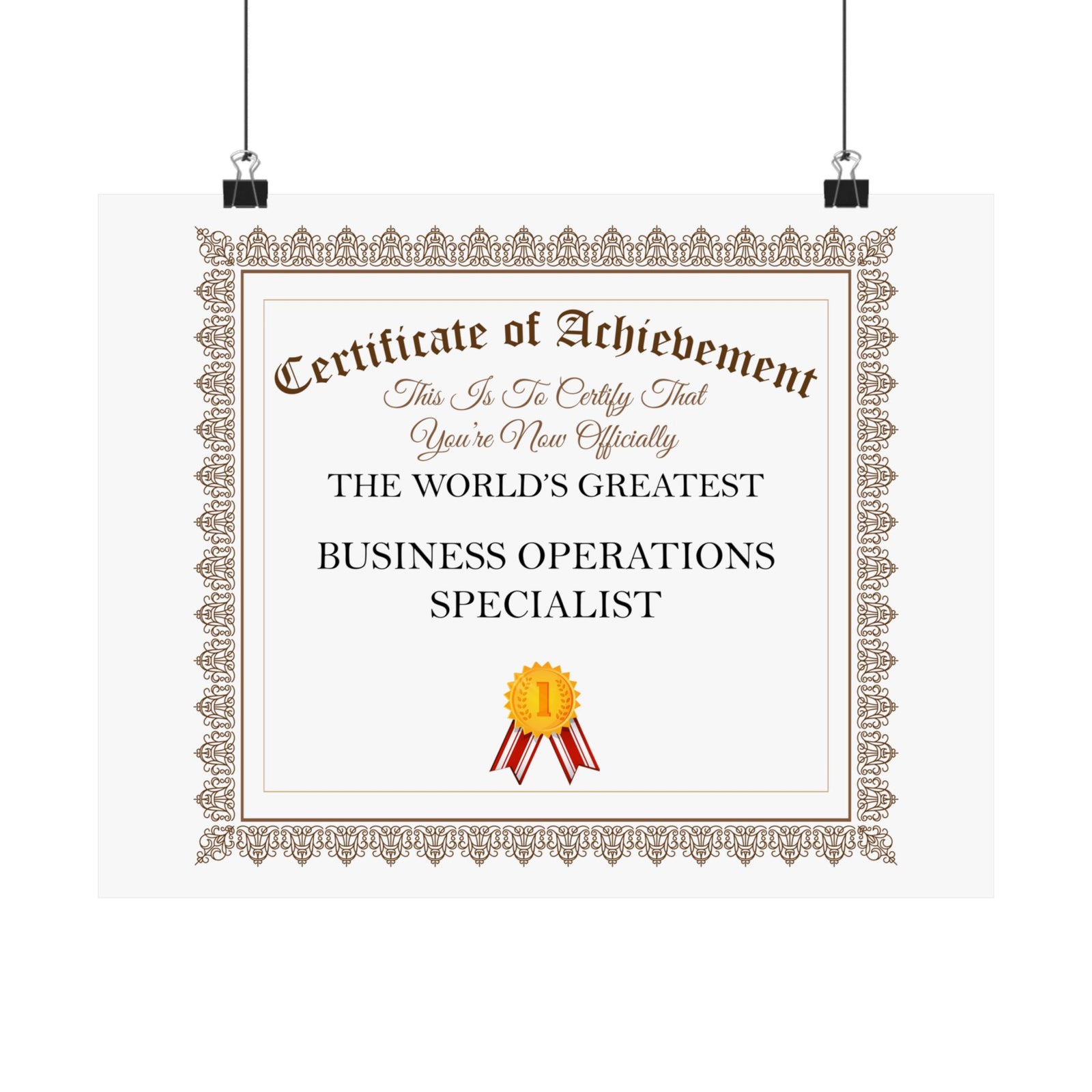 World's Greatest Business Operations Specialist - 14 in x 11 in Matte Poster