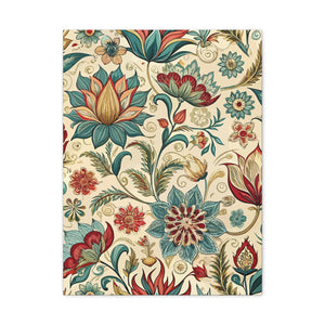 Folk Floral Pattern, Indian Inspired 08 - 18 in x 24 in Matte Canvas, Stretched, 1.25 in