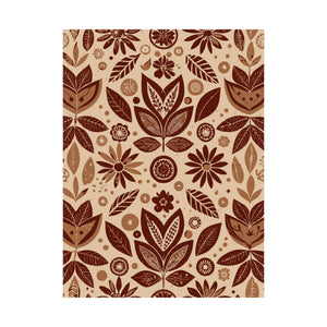 Folk Floral Pattern, Aztec Inspired 02 - 18 in x 24 in Matte Poster