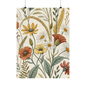 Wildflowers Pattern 001 - 18 in x 24 in Matte Poster