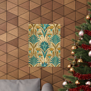 Folk Floral Pattern, Egyptian Inspired 01 - 18 in x 24 in Matte Poster