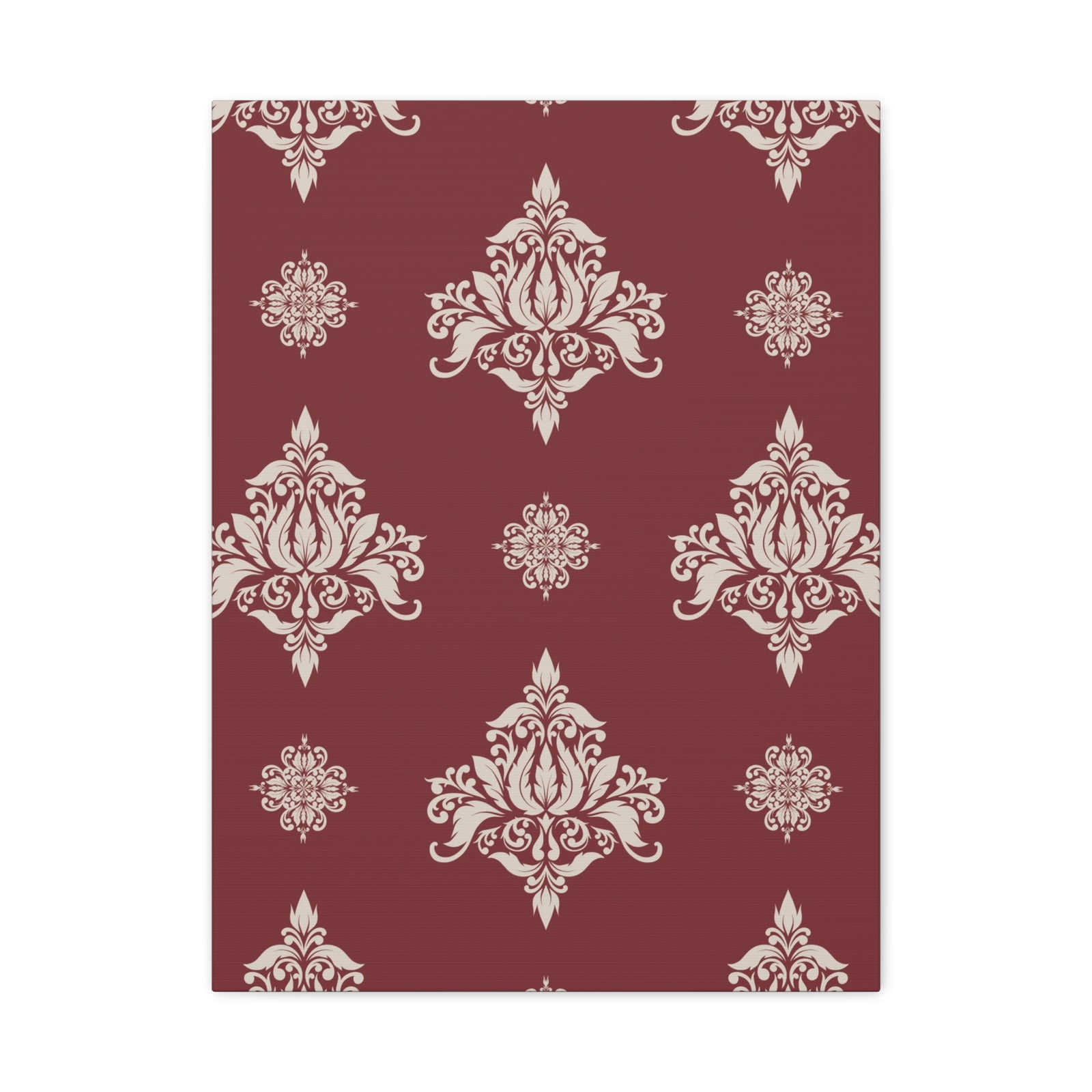 Damask Pattern 011 - 18 in x 24 in Matte Canvas, Stretched, 1.25 in