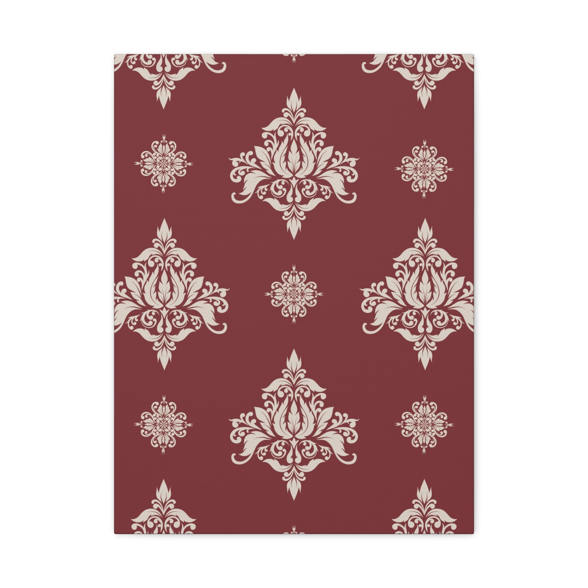 Damask Pattern 011 - 18 in x 24 in Matte Canvas, Stretched, 1.25 in