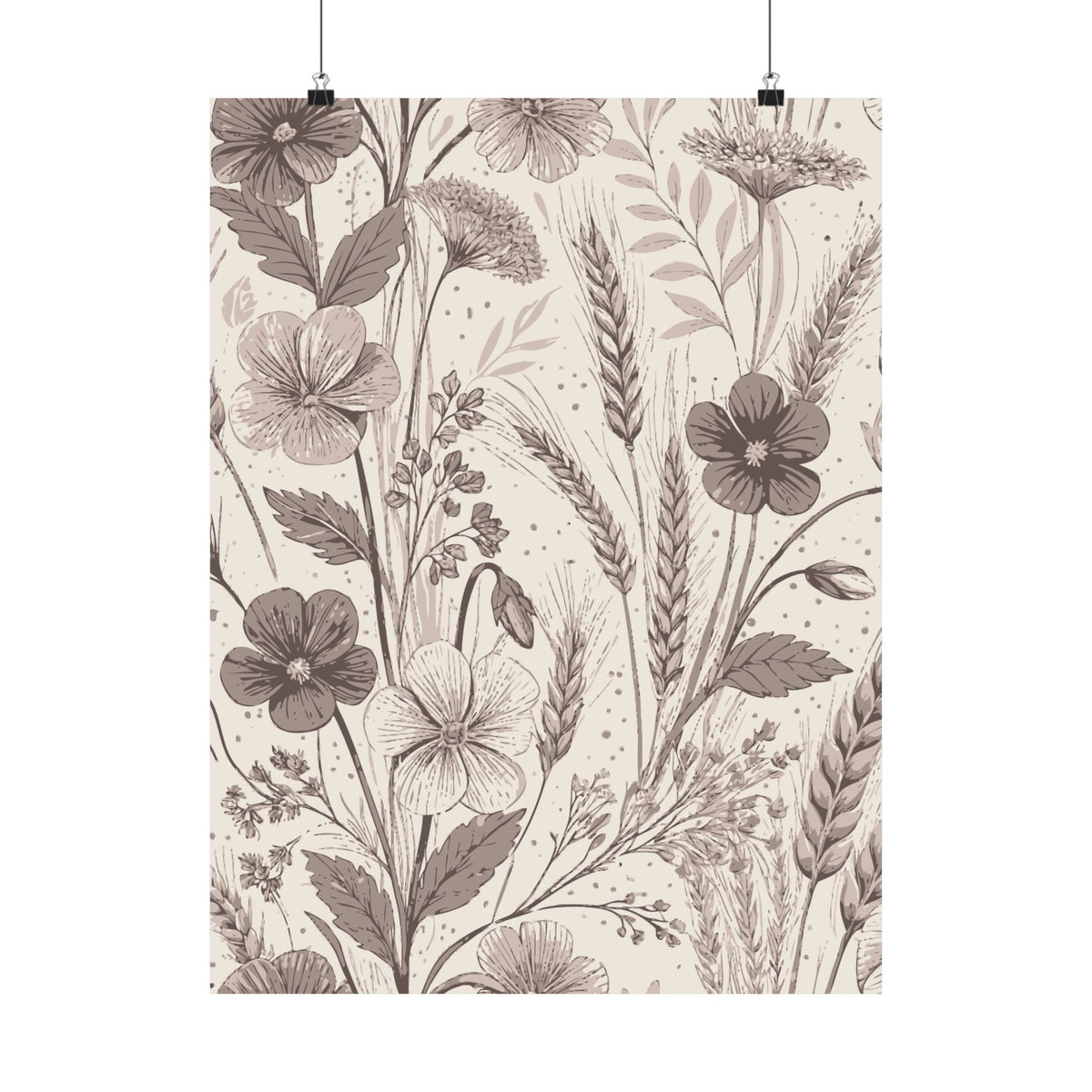 Wildflowers Pattern 122 - 18 in x 24 in Matte Poster