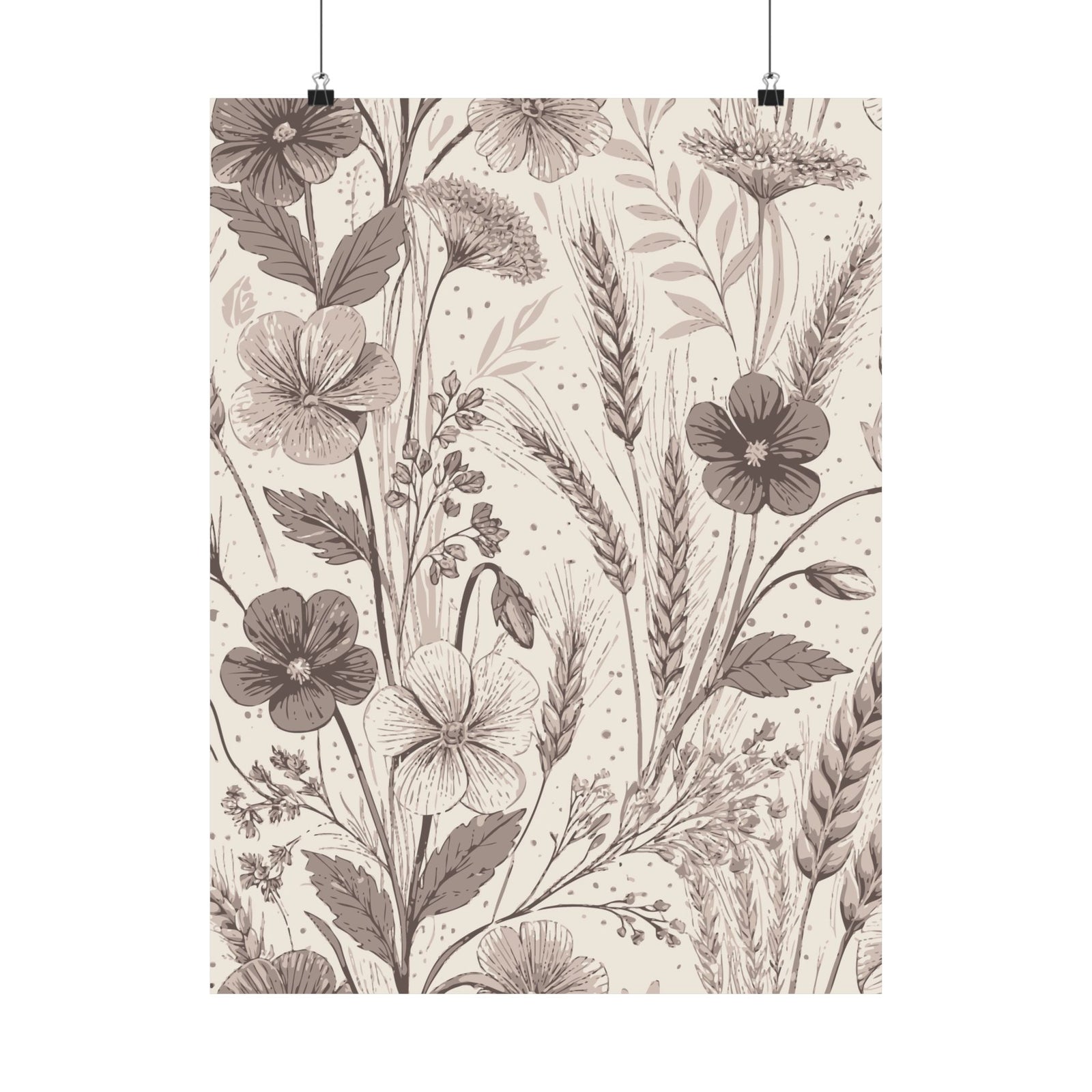 Wildflowers Pattern 122 - 18 in x 24 in Matte Poster