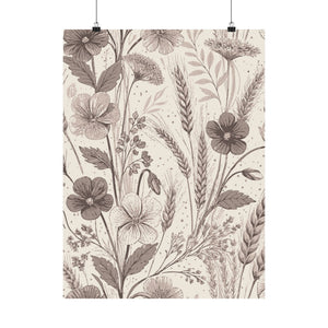 Wildflowers Pattern 122 - 18 in x 24 in Matte Poster