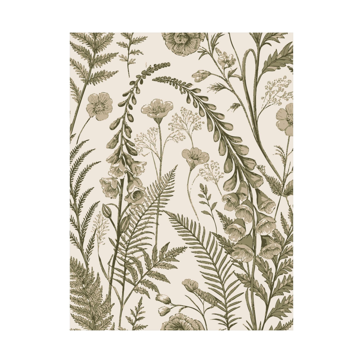 Wildflowers Pattern 084 - 18 in x 24 in Matte Poster
