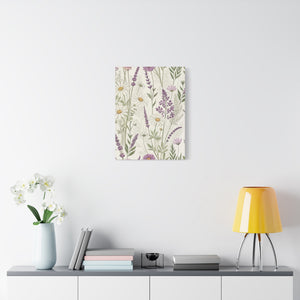 Wildflowers Pattern 056 - 18 in x 24 in Matte Canvas, Stretched, 1.25 in