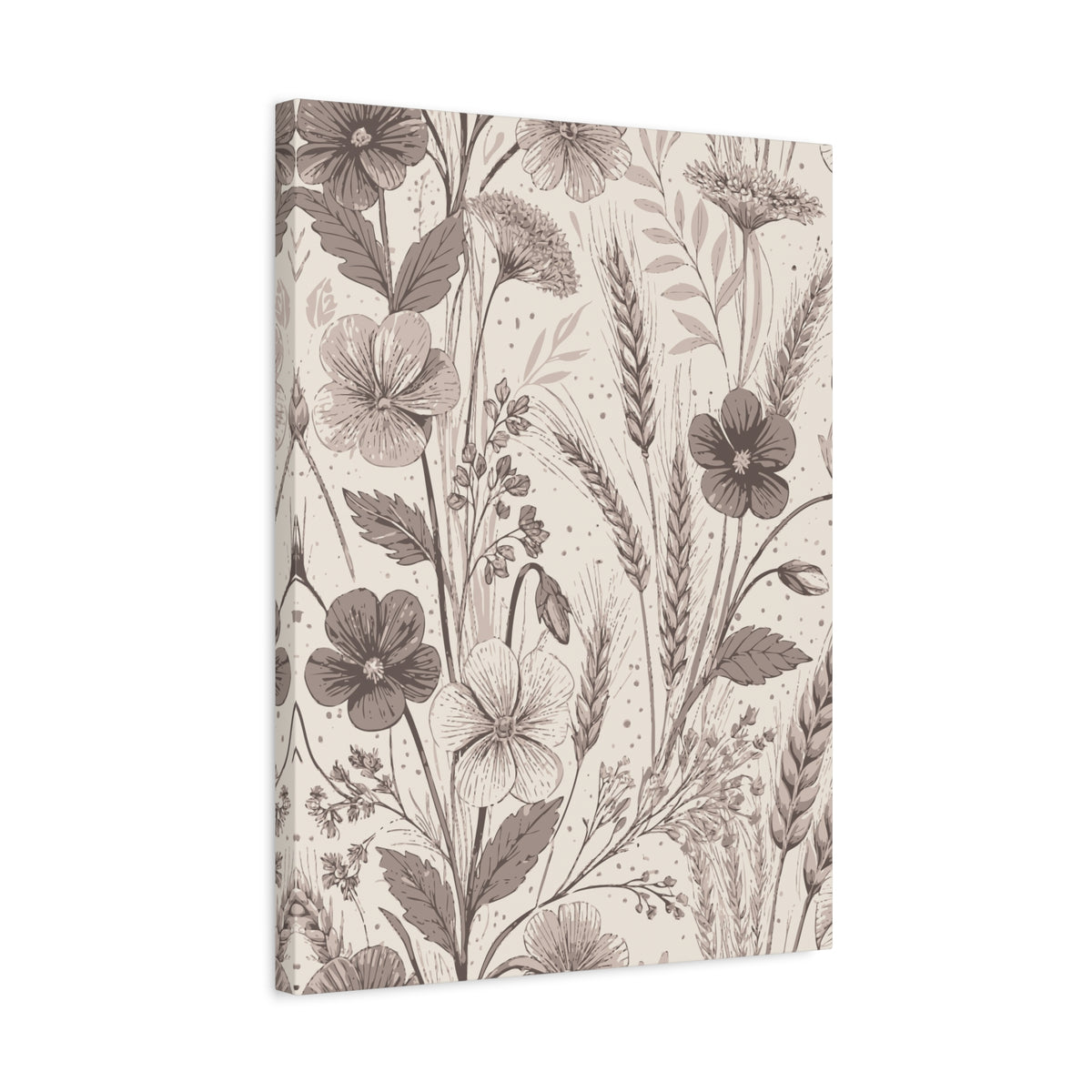 Wildflowers Pattern 122 - 18 in x 24 in Matte Canvas, Stretched, 1.25 in
