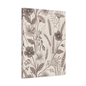 Wildflowers Pattern 122 - 18 in x 24 in Matte Canvas, Stretched, 1.25 in