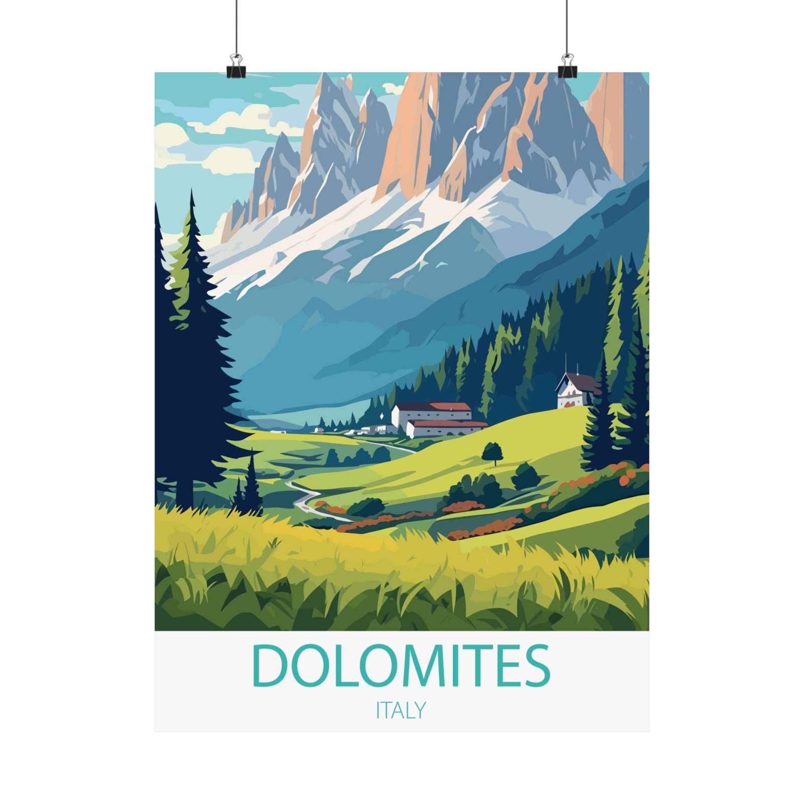 Famous Travel Destinations - Dolomites, Italy - 18 in x 24 in Matte Poster