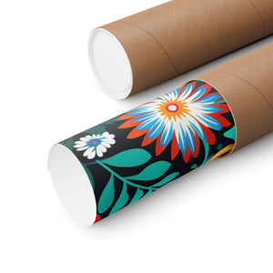 Mexican Floral Fiesta Pattern 054 - 18 in x 24 in Matte Poster