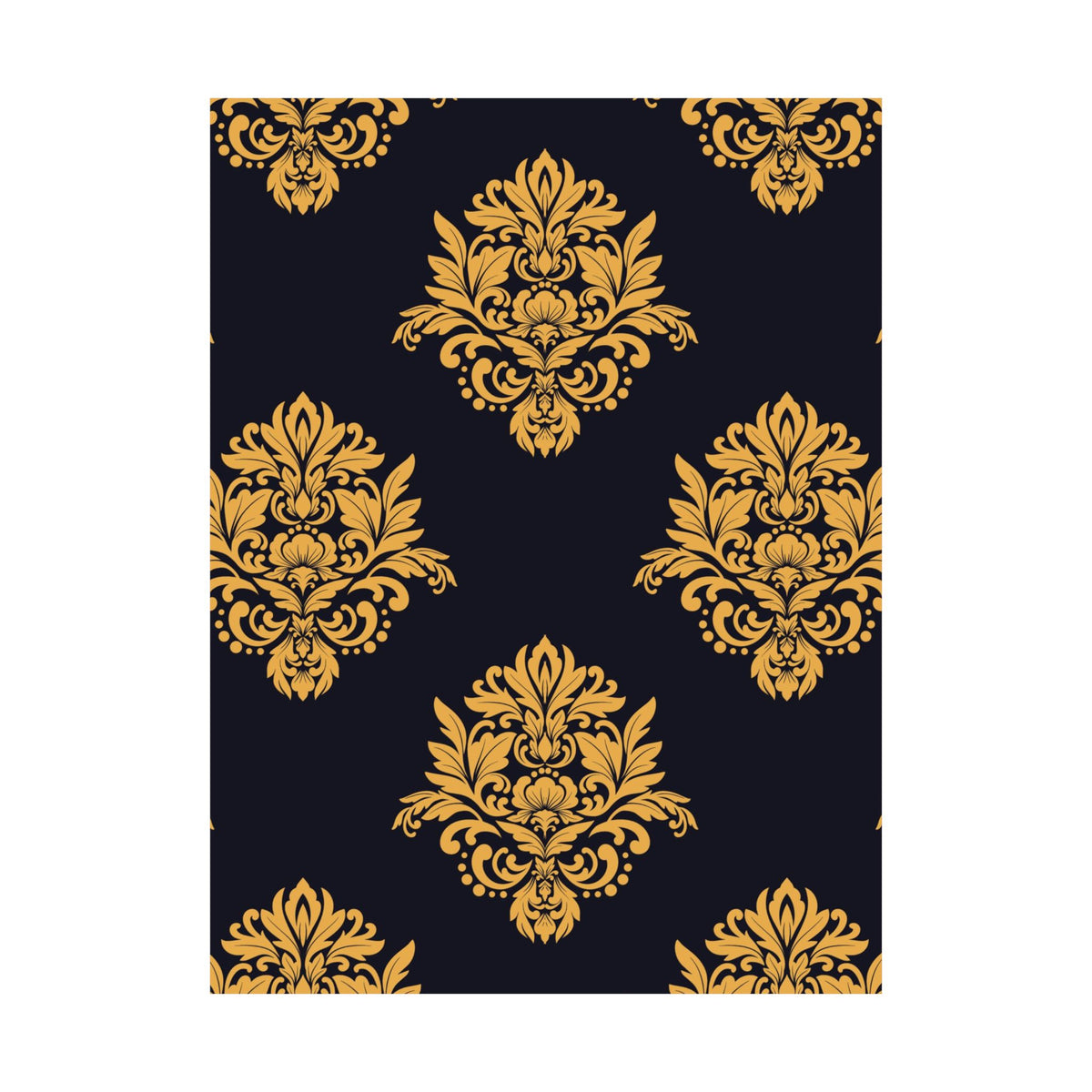 Damask Pattern 034 - 18 in x 24 in Matte Poster