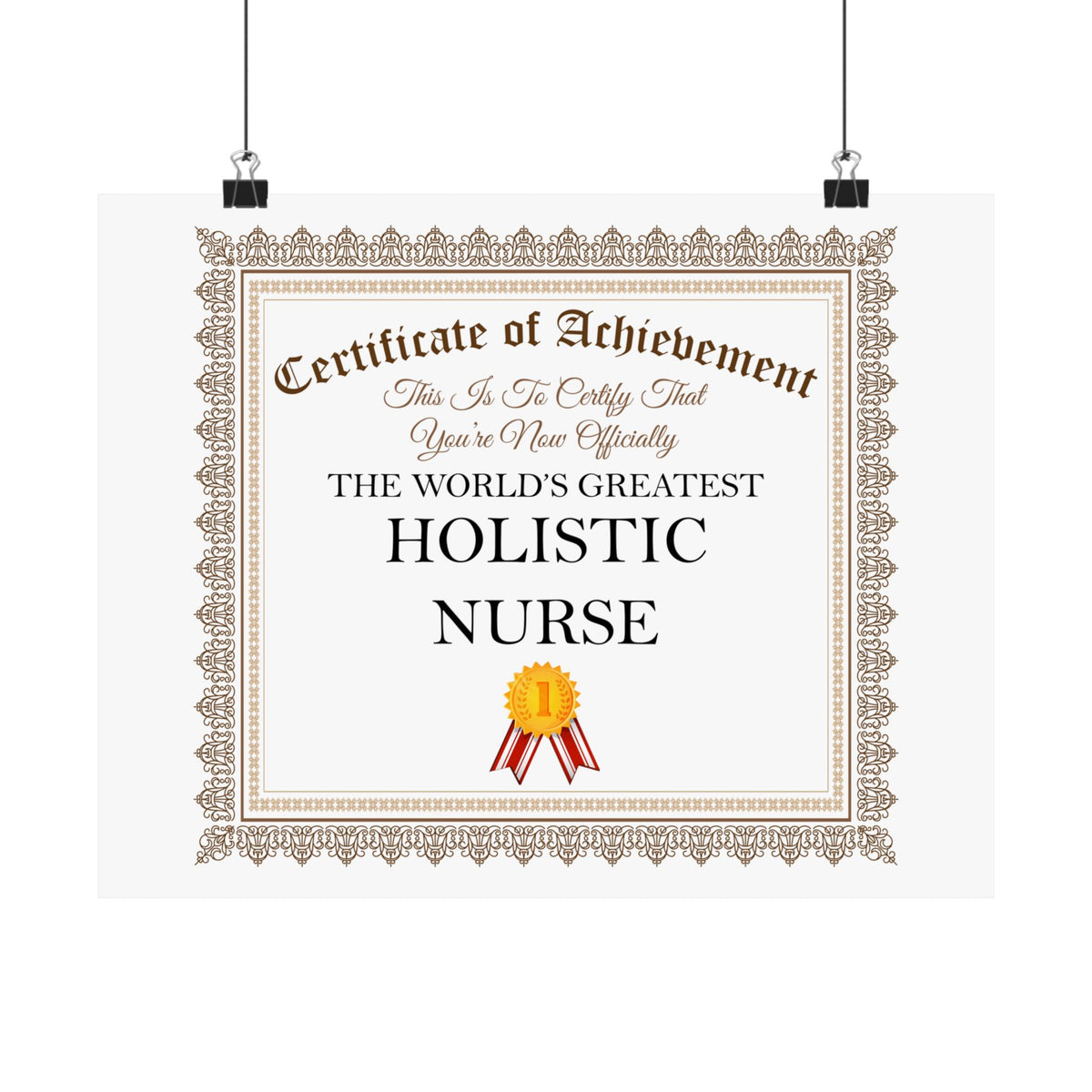 World's Greatest Holistic Nurse - 14 in x 11 in Matte Poster
