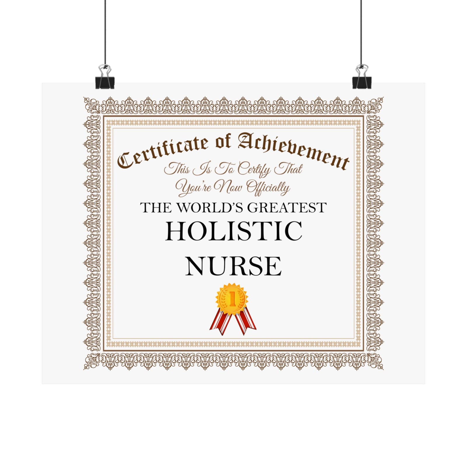 World's Greatest Holistic Nurse - 14 in x 11 in Matte Poster