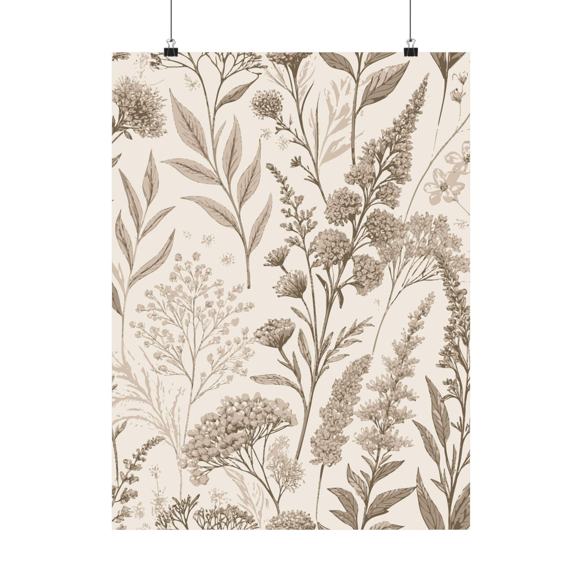 Wildflowers Pattern 119 - 18 in x 24 in Matte Poster
