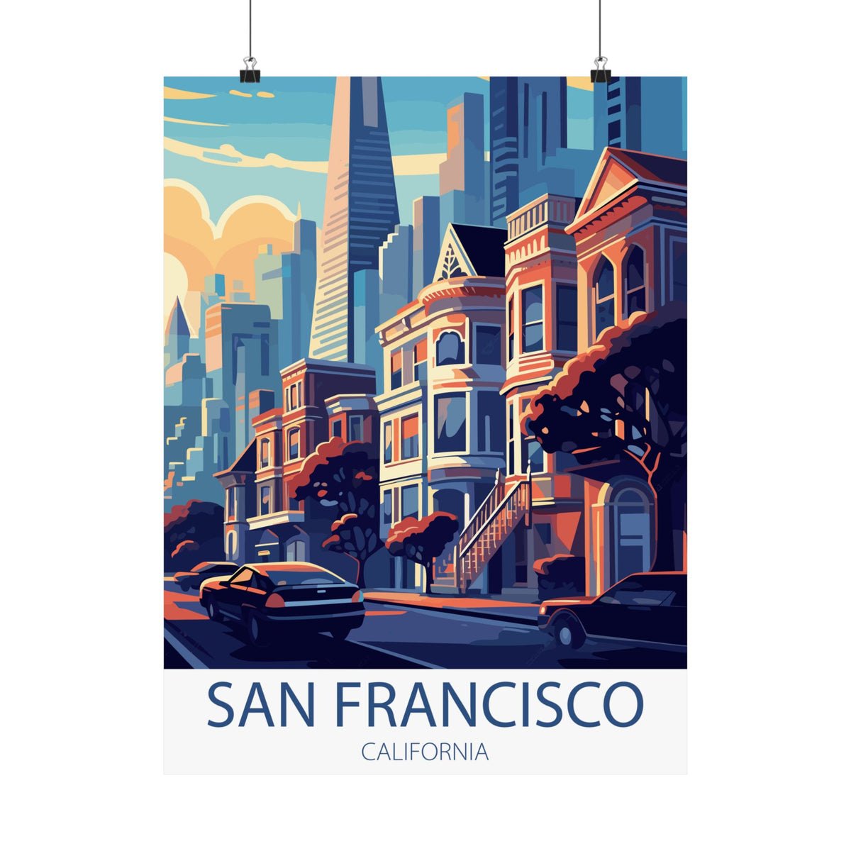 Famous Travel Destinations - San Francisco, California - 18 in x 24 in Matte Poster