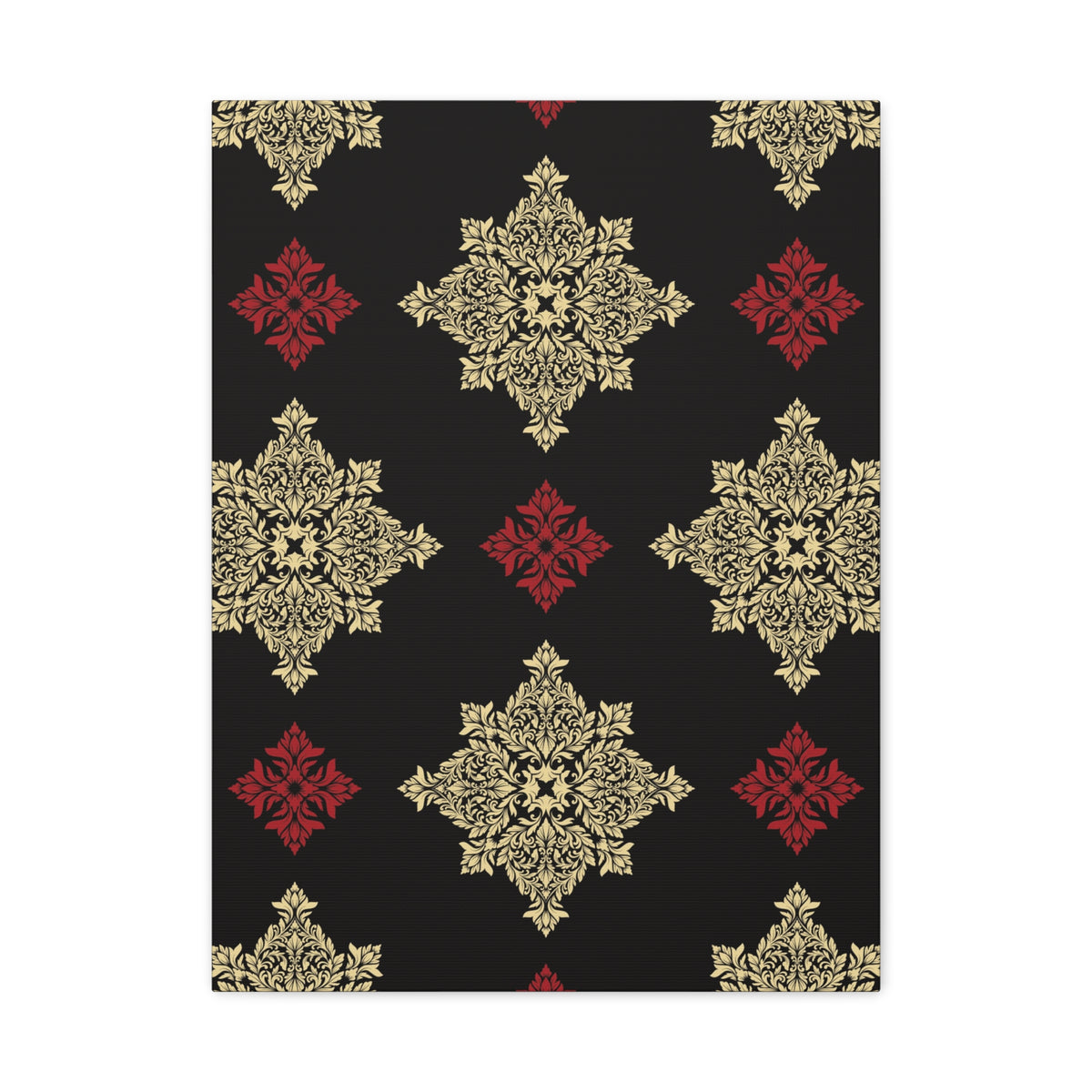 Damask Pattern 029 - 18 in x 24 in Matte Canvas, Stretched, 1.25 in