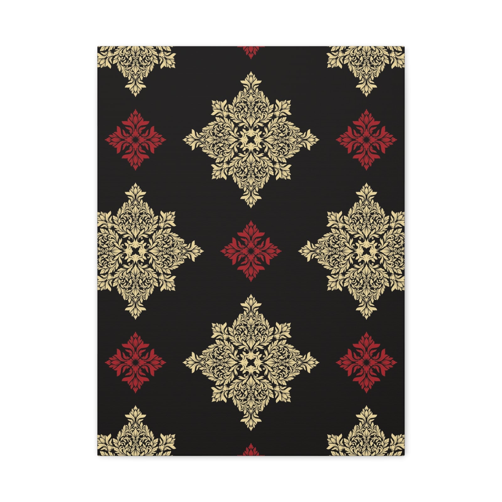 Damask Pattern 029 - 18 in x 24 in Matte Canvas, Stretched, 1.25 in