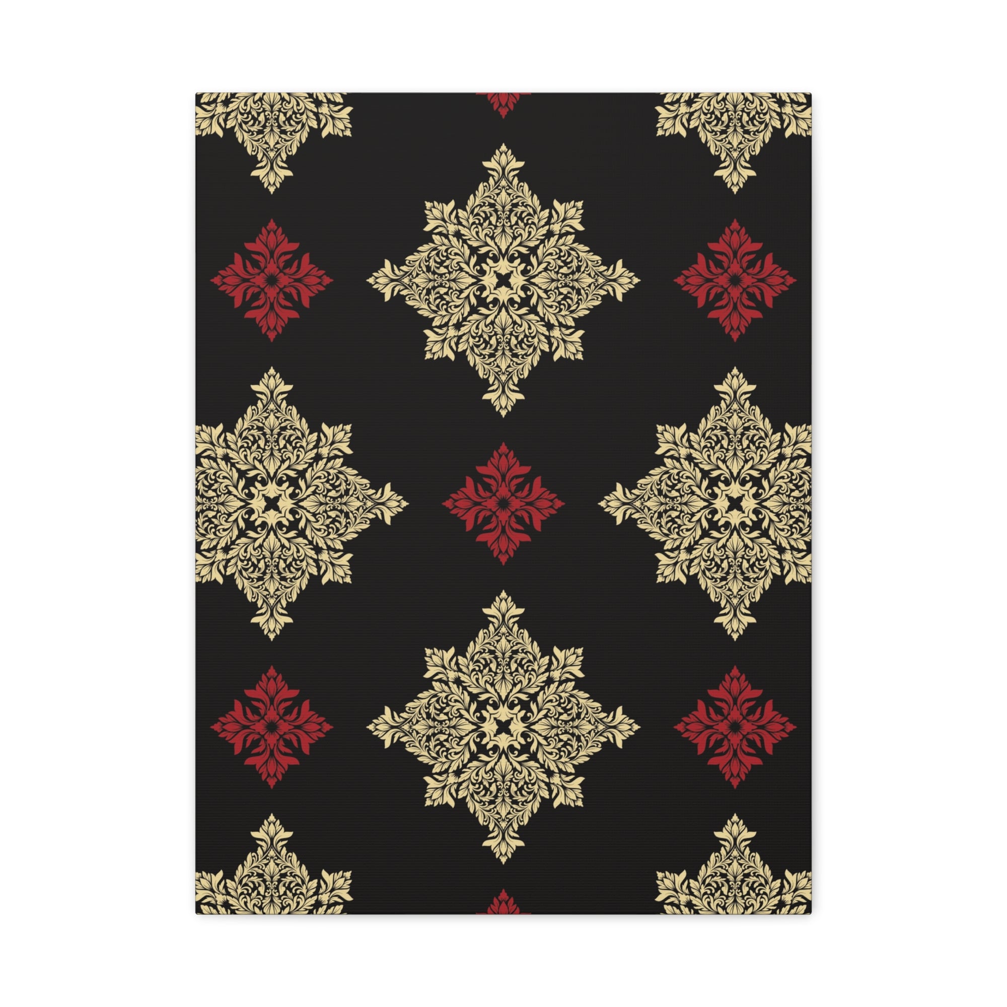 Damask Pattern 029 - 18 in x 24 in Matte Canvas, Stretched, 1.25 in