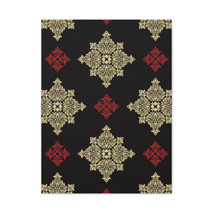 Damask Pattern 029 - 18 in x 24 in Matte Canvas, Stretched, 1.25 in