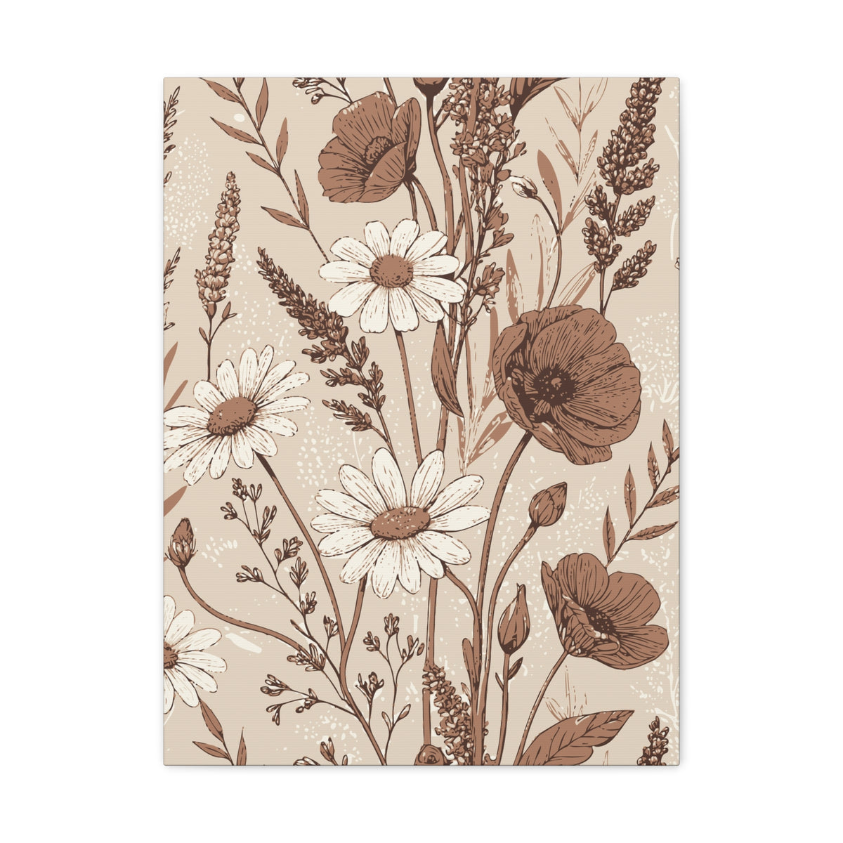 Wildflowers Pattern 127 - 18 in x 24 in Matte Canvas, Stretched, 1.25 in