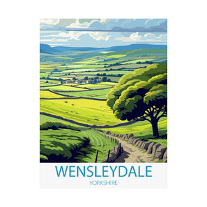Famous Travel Destinations - Wensleydale, Yorkshire, England - 18 in x 24 in Matte Poster