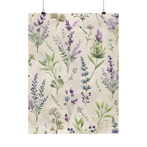 Folk Floral Pattern, French Inspired 02 - 18 in x 24 in Matte Poster