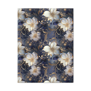 Nocturnal Bloom Pattern 010 - 18 in x 24 in Matte Canvas, Stretched, 1.25 in