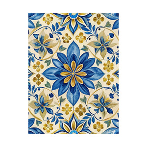 Folk Floral Pattern, Portuguese Inspired 02 - 18 in x 24 in Matte Poster