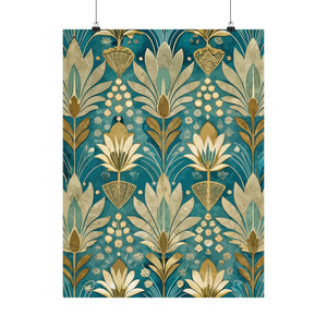 Folk Floral Pattern, Egyptian Inspired 02 - 18 in x 24 in Matte Poster