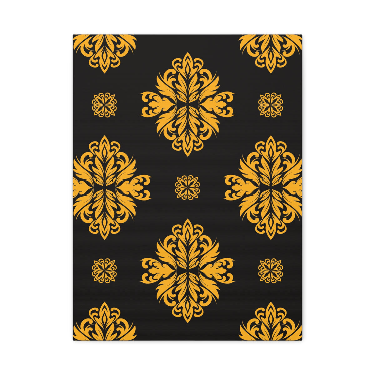 Damask Pattern 027 - 18 in x 24 in Matte Canvas, Stretched, 1.25 in