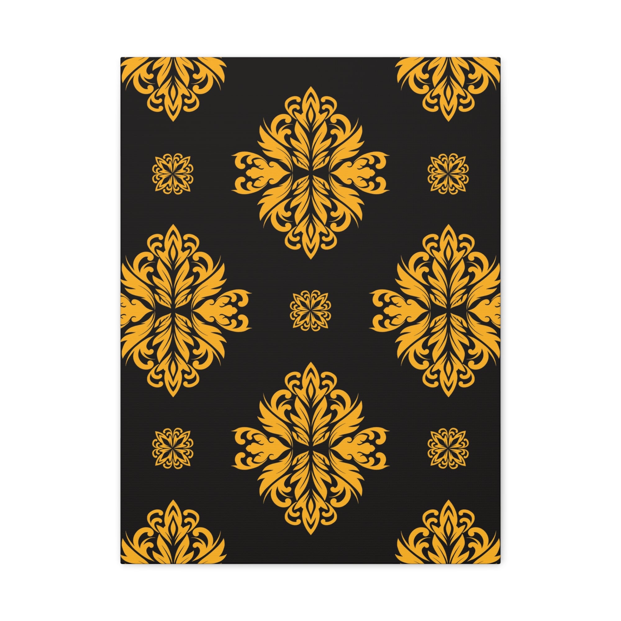 Damask Pattern 027 - 18 in x 24 in Matte Canvas, Stretched, 1.25 in
