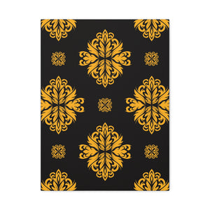Damask Pattern 027 - 18 in x 24 in Matte Canvas, Stretched, 1.25 in