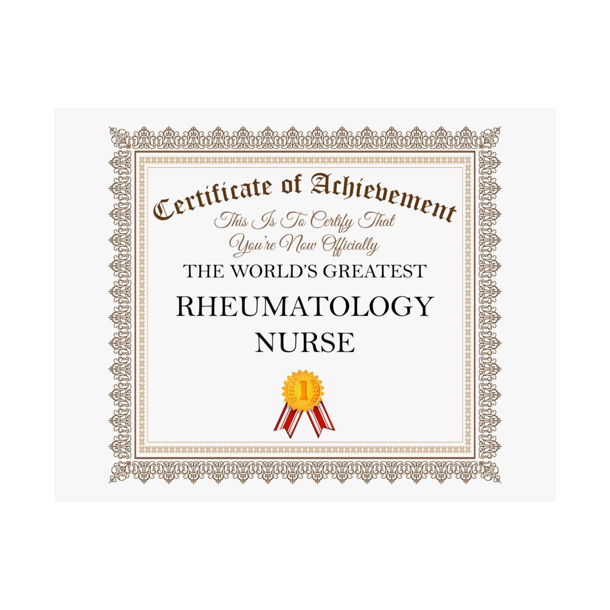 World's Greatest Rheumatology Nurse - 14 in x 11 in Matte Poster